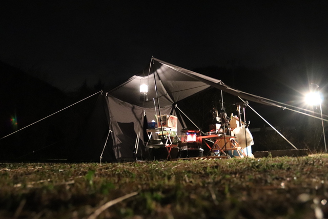 月夜の瀬戸内　ドラム缶風呂はぶち最高in　BIG　SEASIDE　PARKキャンプ場(江田島）