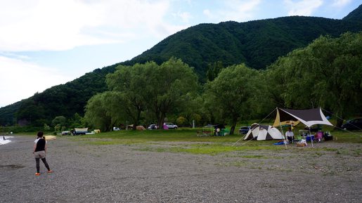 西湖自由キャンプ場へ…。