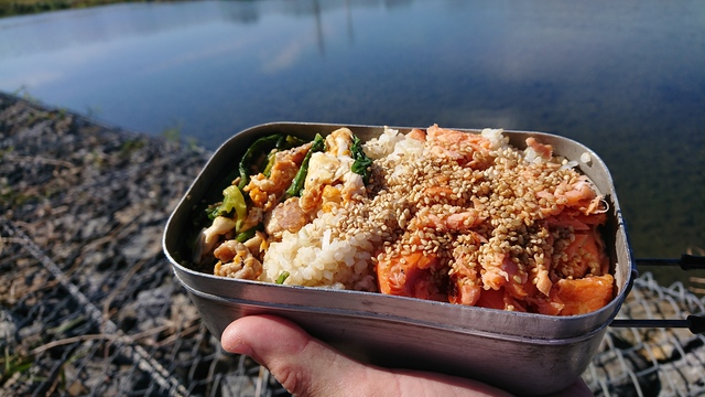 10/30 家の裏でバス釣り
