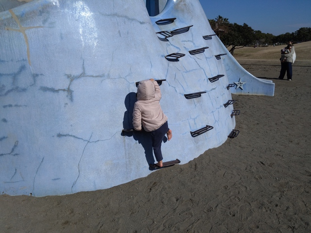 1/23 辻堂で孫と遊ぶ