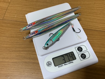 ＤＡＩＳＯで×また発見！×メタルジグも計れた！