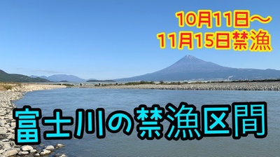 富士川×下流域×禁漁期間突入❗️(￣^￣)b