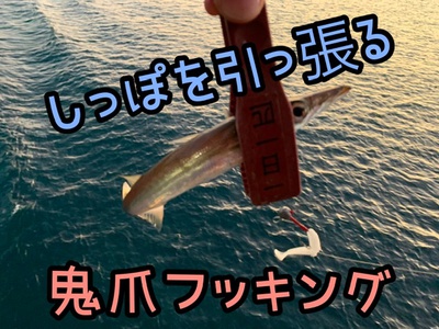 カマス❗️×意地で掛ける！×自作鬼爪d(￣ ￣)