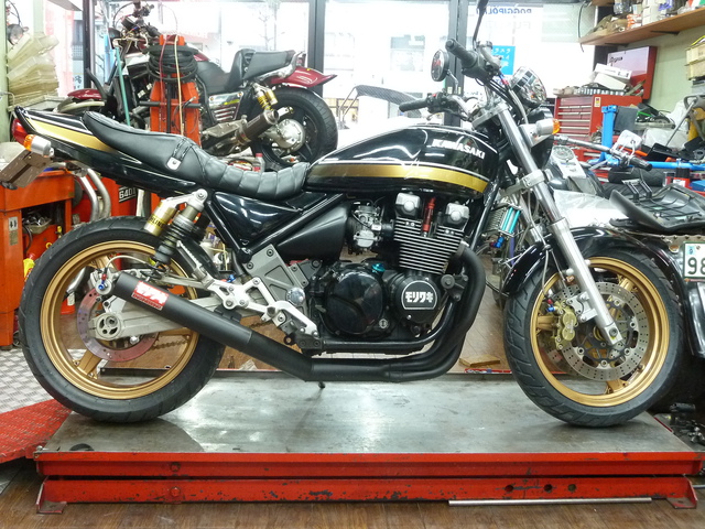 ゼファー400χ、車検、整備、改善作業