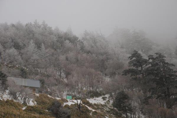 新雪の剣山