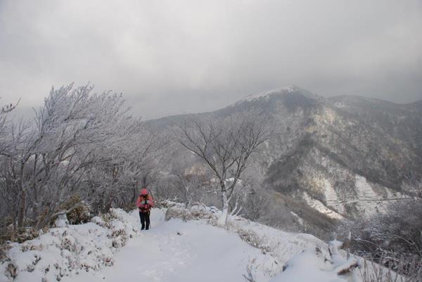 新雪の剣山