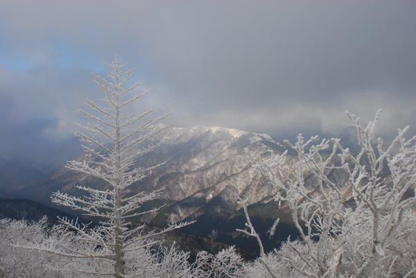 新雪の剣山