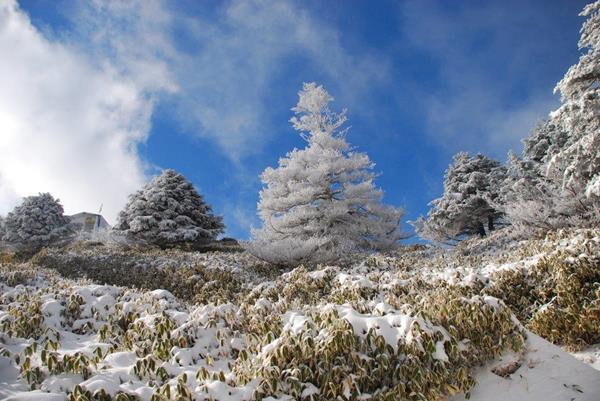 新雪の剣山