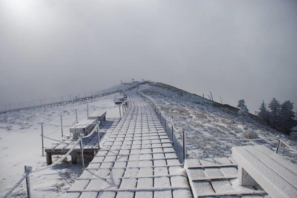 新雪の剣山
