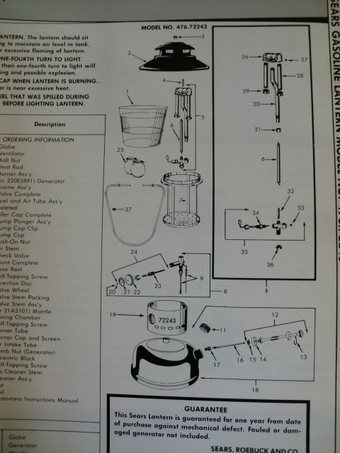 Coleman Tapered  Globe 　Part-1 　275.5114 　