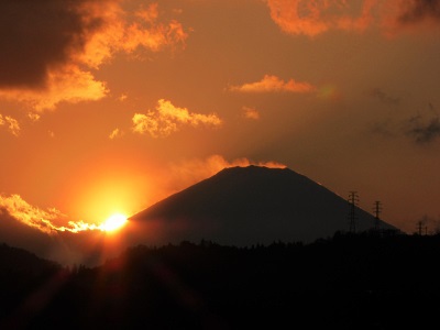 今日の富士山 16春のダイヤモンド富士