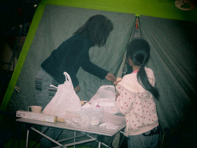 竜天キャンプ場4組で食べて飲んで...②