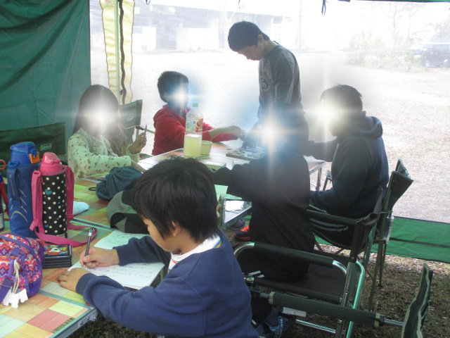 竜天キャンプ場4組で食べて飲んで...②