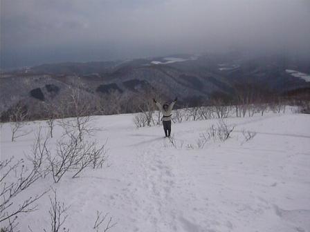 初じめての雪山登山　室蘭岳