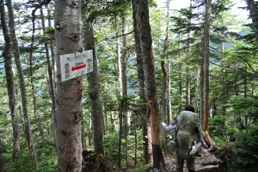 白根三山縦走③大門沢小屋～下山