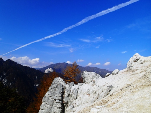 紅葉まっさかりの日向山