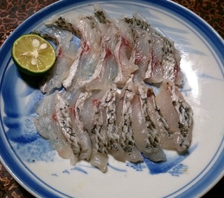 クロダイの湯霜と焼き霜と