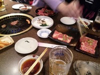 スキーの後は焼肉で