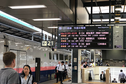 東京駅（写真は違う新幹線）