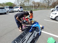 福岡堰で初めてのインフレータブルカヤック体験 2015/04/20 16:51:24