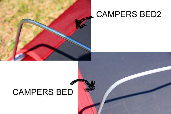 WILD-1 CAMPERS BED　新旧比較