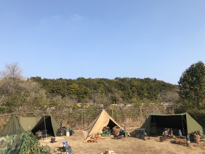 日川浜でひな祭り先取りキャンプ！ 2018.2.24〜25