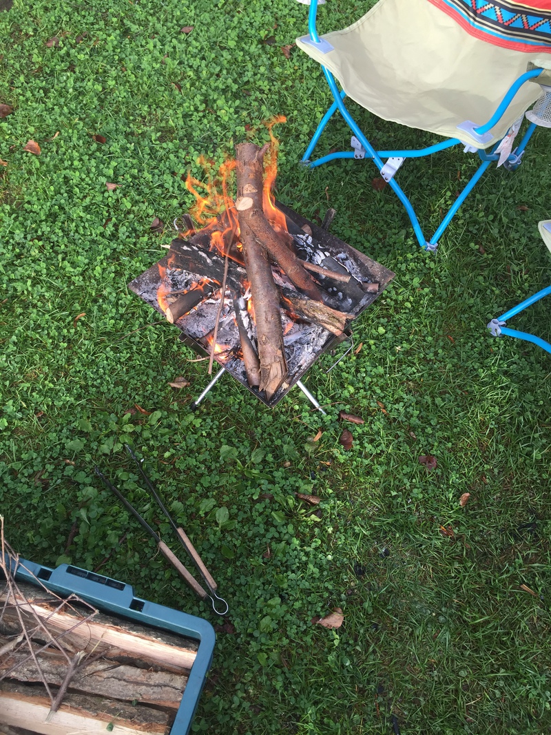 焚き火用の薪の調達