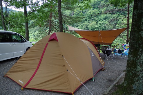 夏休みキャンプ（後半戦）：篠沢大滝キャンプ場