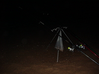 福井県波松海岸で夜の投げ釣り　2008/10/03