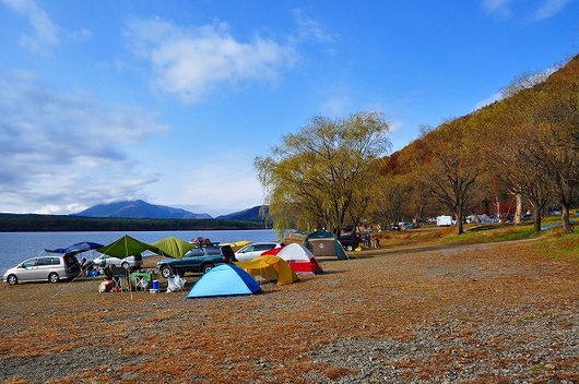 西湖自由キャンプ場でまったり～！！