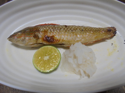 青ギザミ塩焼き(すだち) 青ギザミ塩焼き(すだち)