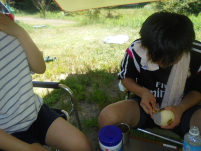蝉とり父子キャンプ2024真夏【2】(福山ファミリーパークキャンプ場)