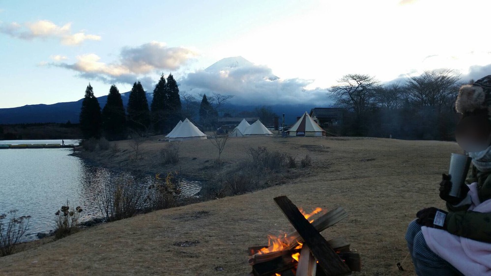 年越しキャンプは田貫湖キャンプ場で富士山と 1日目
