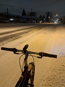 雪 自転車