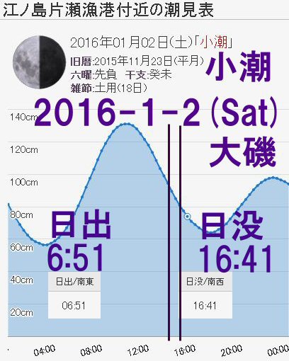 2016年 1月の釣り記録？