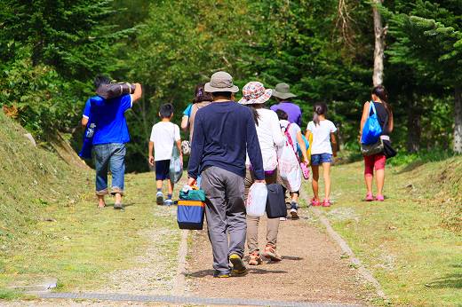 野反湖キャンプ場はリヤカー移動