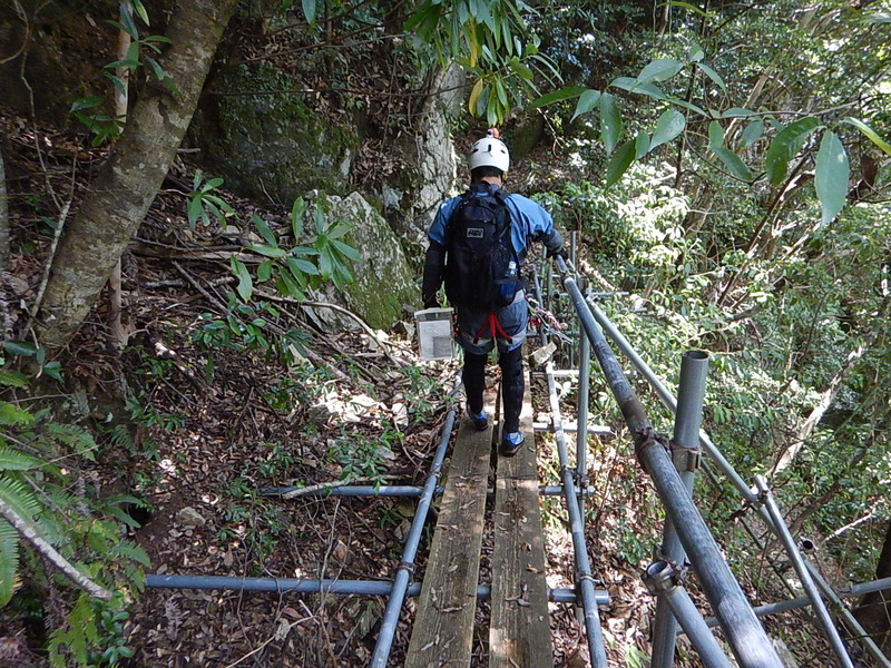 立合川(北山川支流)の第二ゴルジュ幻の大滝へ　沢登り