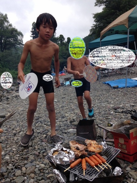 河原でBBQ（名栗川）・・・^∀^
