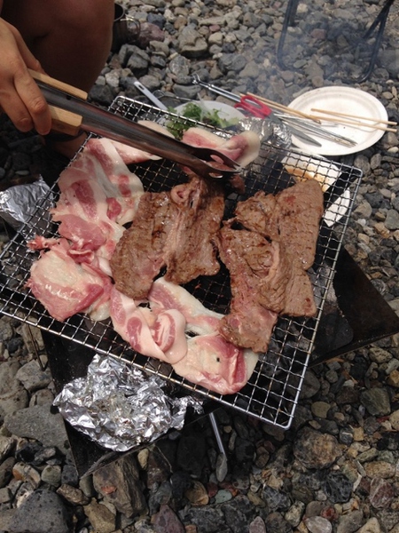 河原でBBQ（名栗川）・・・^∀^
