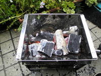 折りたたみBBQコンロの着火テスト