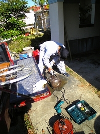 ガスボンベも廃棄しました。