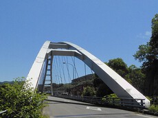 八百津橋と丸山ダムと旅足橋