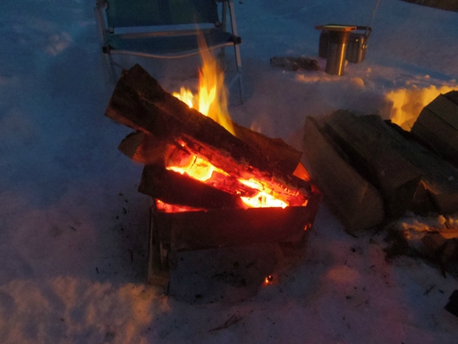 今年最初の雪中ソロキャンプ＠某野営地