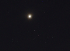 金星とプレアデス星団、昨日から少し移動