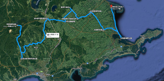 道東旅行　バンガロー泊