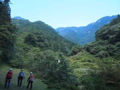 大峰・山葵谷から小普賢のコル、日本岳