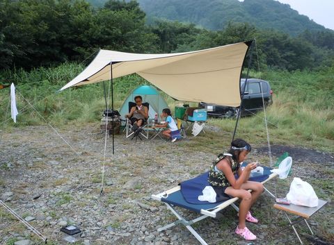 備忘録―８月のハ菅河原野営。