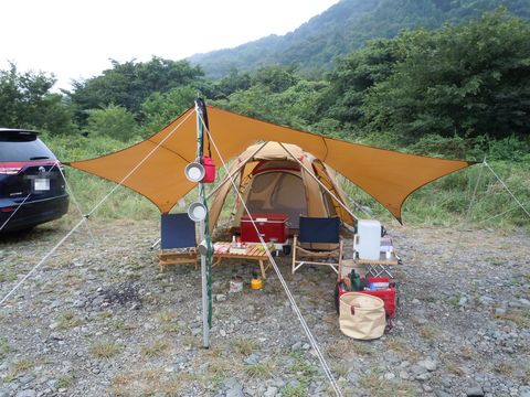 備忘録―８月のハ菅河原野営。