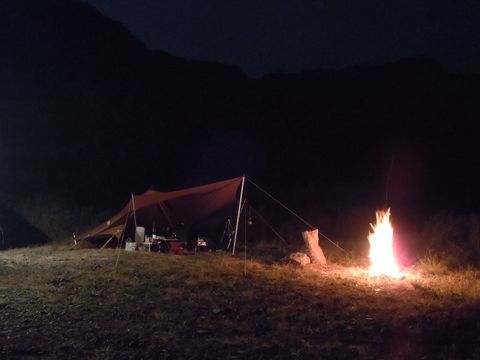 「りくりん河原」で夕涼み。