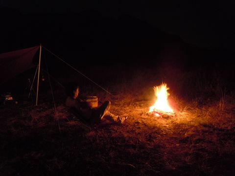 「りくりん河原」で夕涼み。